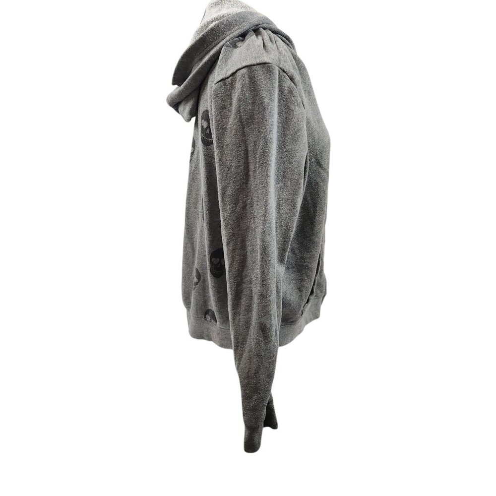 Live Love Dream XL Gray Zip-Up Hoodie With Skull Print & Rhinestones Aeropostale - Picture 4 of 9